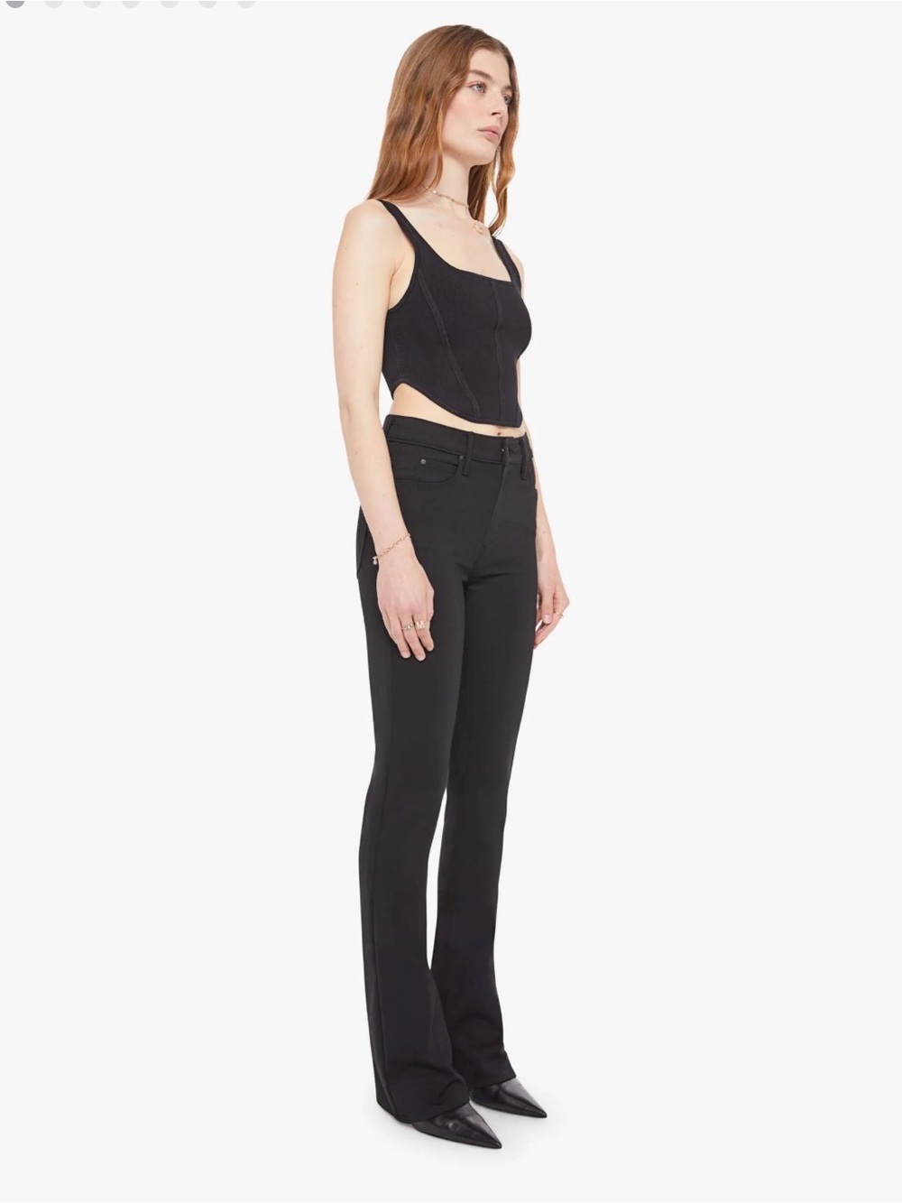 NWT MOTHER Black High-Waisted Runaway Pants Sz 25 - Picture 5 of 12